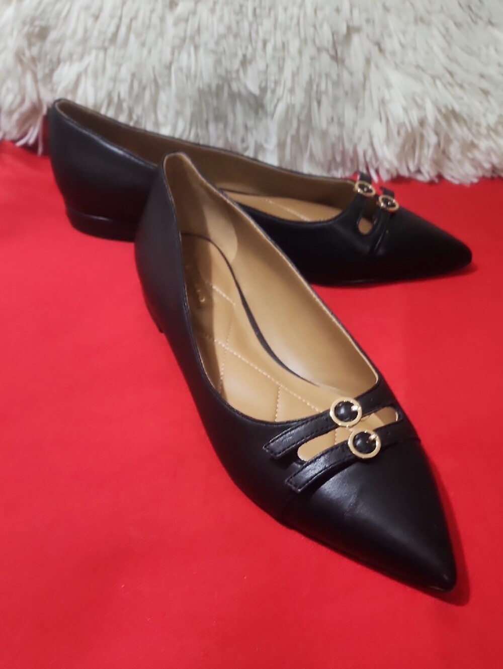 Talbots Scarlet Cut Out Nappa Flats